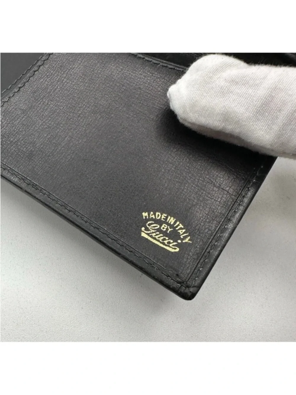 Vintage 1970’s Gucci Black Bi-Fold Suede & Leather Wallet -Authentic - Picture 7 of 13